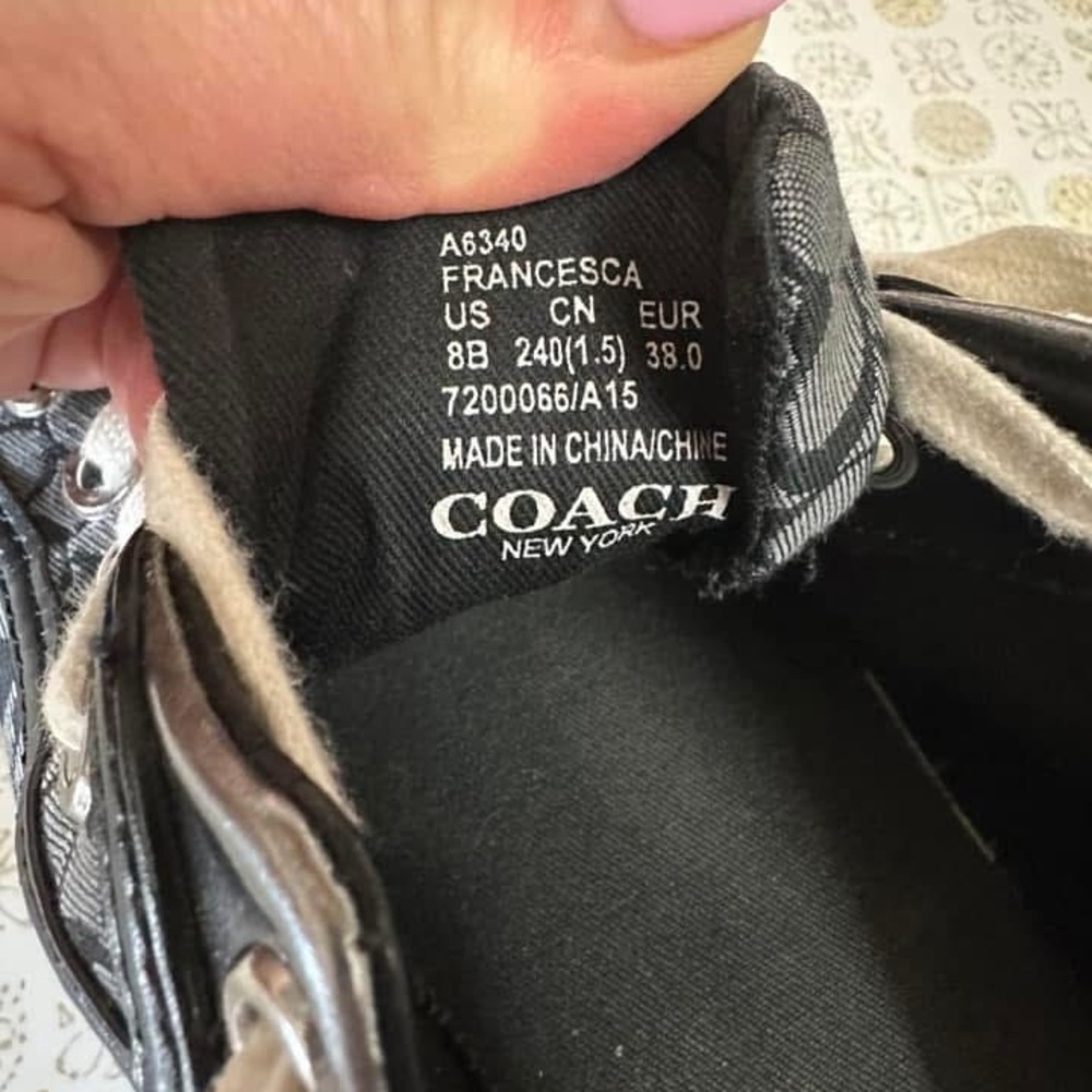 Coach Black and White Sneakers - Picture 3 of 9